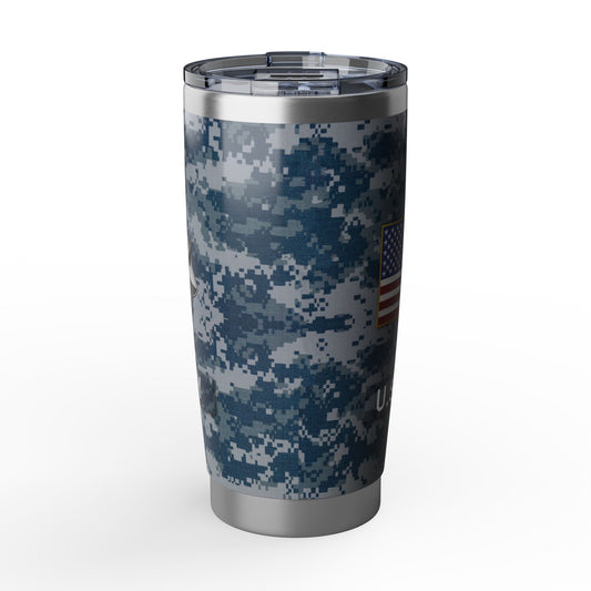 Custom Name & Rank US Navy Tumbler 20oz