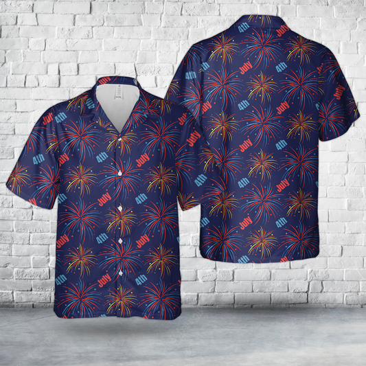 4th Of July Firework Hawaiian Shirt