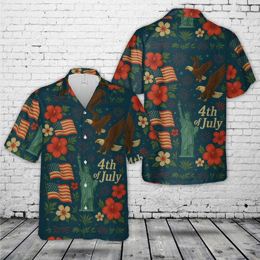 4th Of July Eagle Hawaiian Shirt