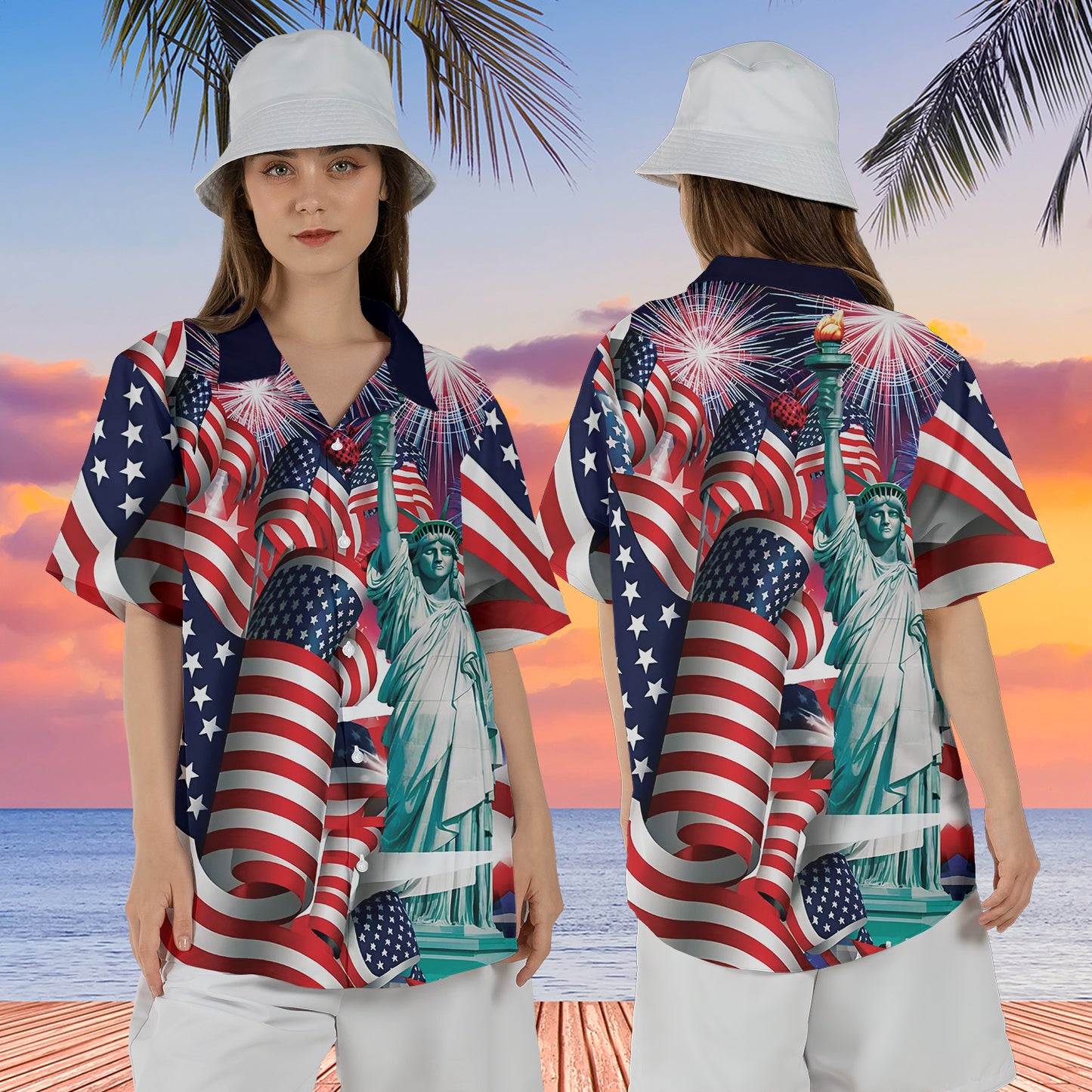 4th Of July Regular Fit Hawaiian Shirt