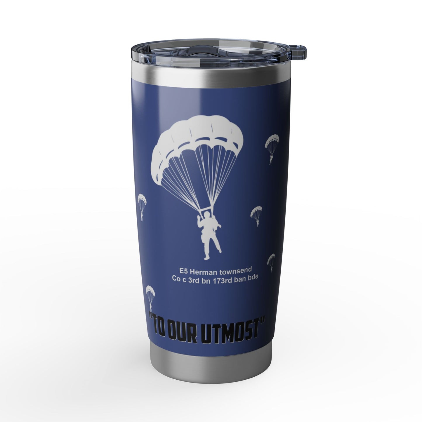 Custom Name, Rank & Unit US Army 173rd Airborne Brigade Tumbler 20oz