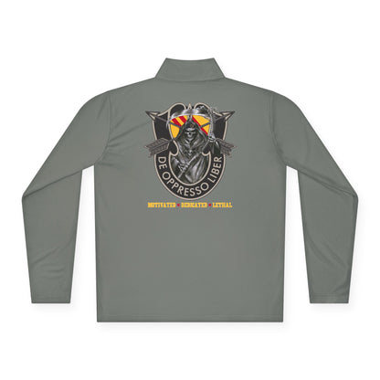 US Army 5th Special Forces Group Skull Death Unisex Quarter-Zip Pullover