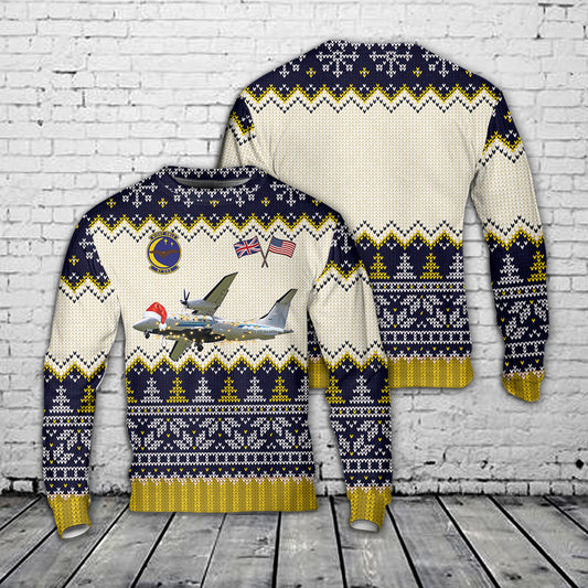 67th Special Operations Squadron C-146A Wolfhound Christmas AOP Sweater