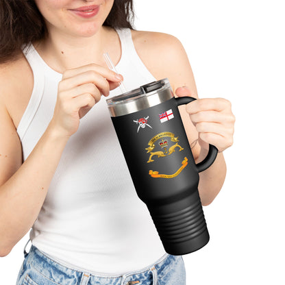 Custom Name, Rank Royal Navy Submarine Service Veteran Insulated Travel Mug, 40oz