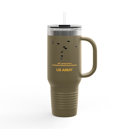 Custom Name, Rank & Unit US Army 101st Airborne Division Insulated Travel Mug, 40oz