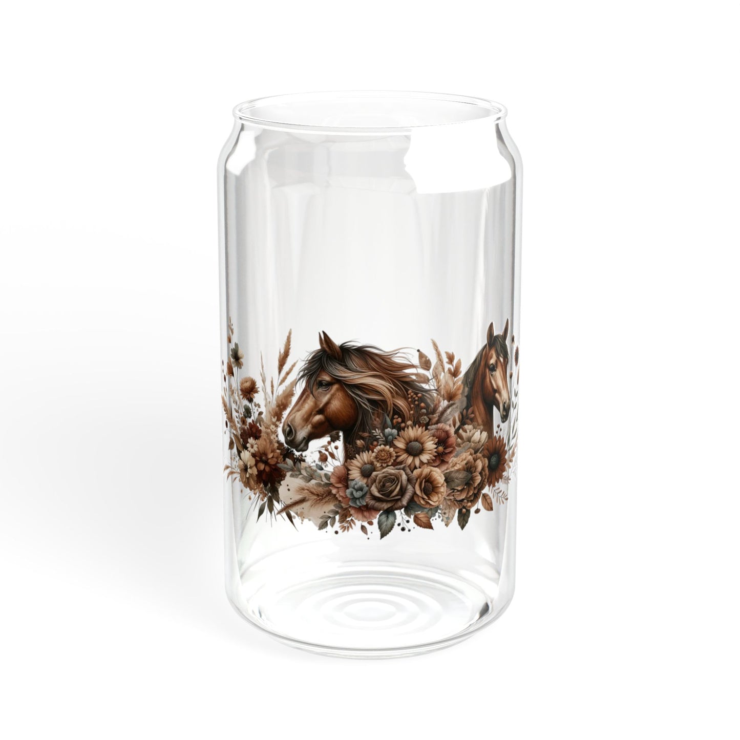 Brown Horse Country Sipper Glass 16oz (Made in US)