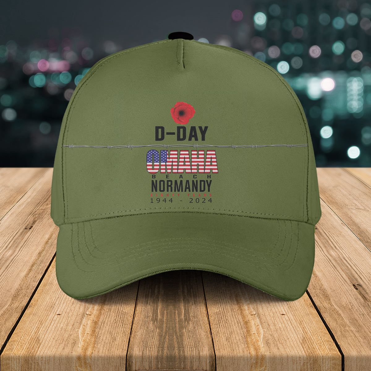 80th Anniversary Of D-Day Omaha Beach Anniversary Baseball Cap