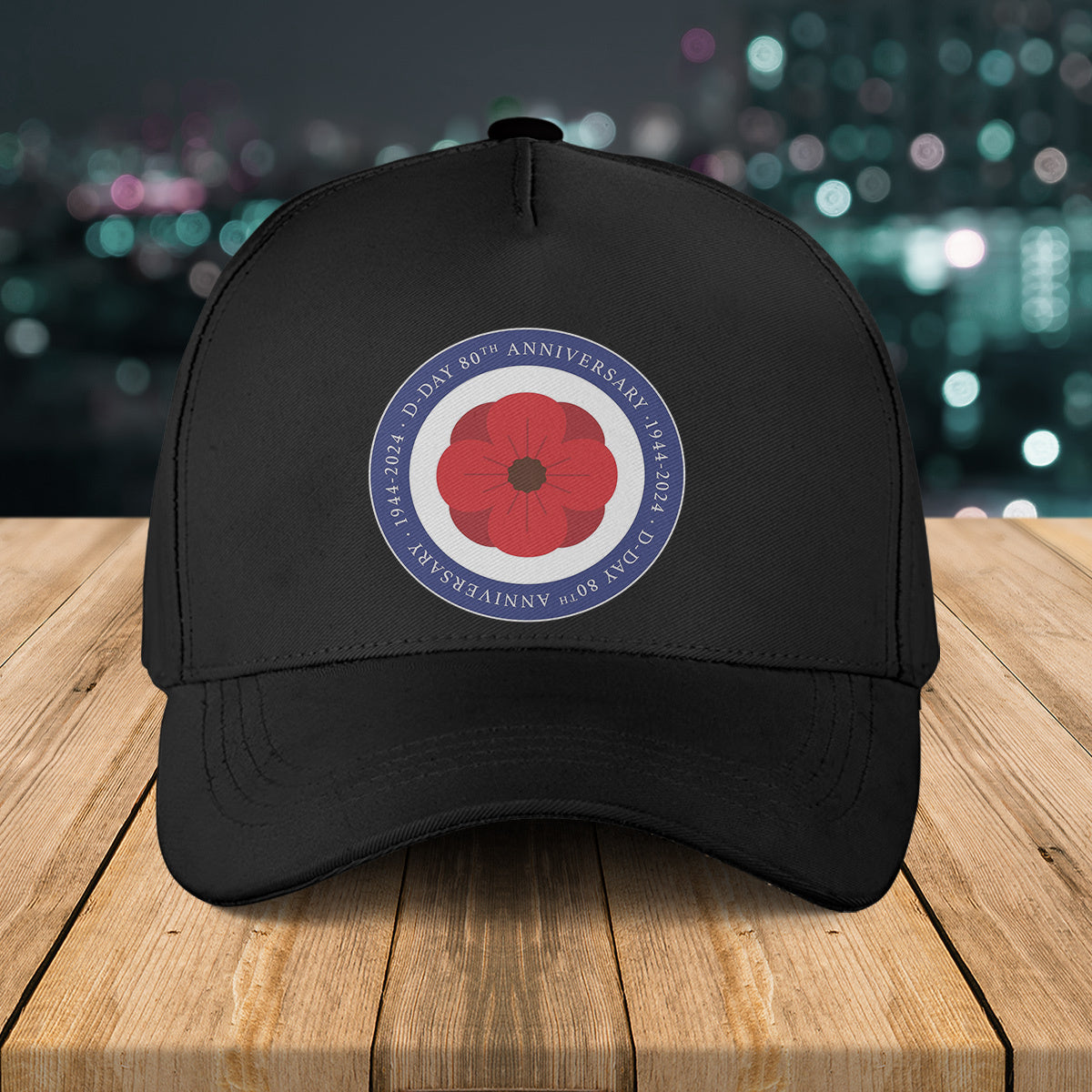 80th Anniversary of D-Day Poppy Roundel Baseball Cap