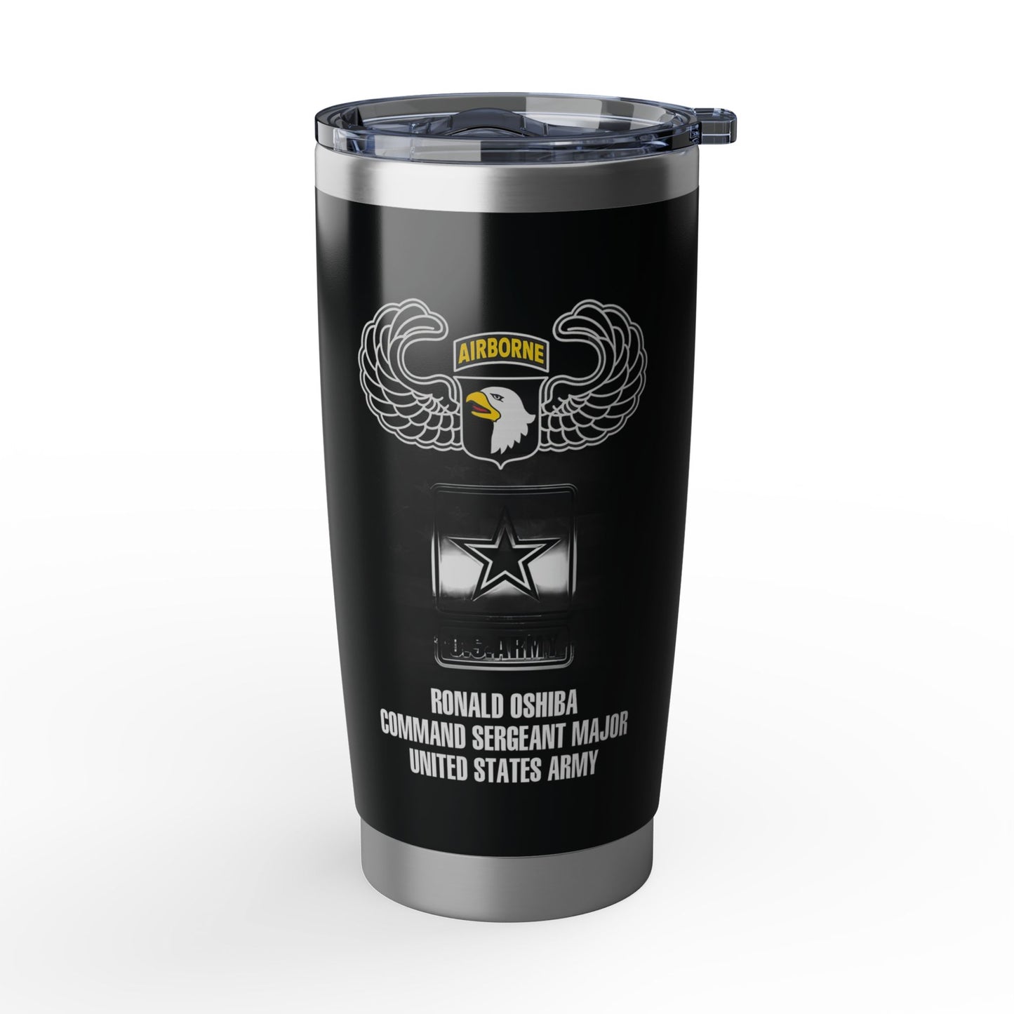 Custom Name, Rank & Unit US Army 101st Airborne Division Tumbler 20oz