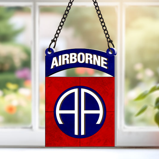 82nd Airborne Division Custom Shape Window Hanging Suncatcher