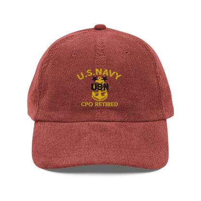 US Navy Master Chief Petty Officer Retired Embroidered Cap