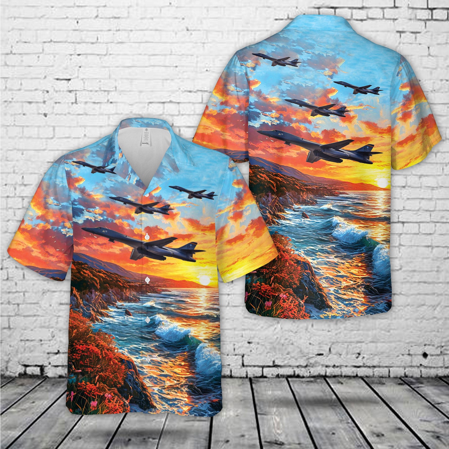 86-0121-EL Rockwell B-1B Lancer USAF 'Symphony of Destruction' Hawaiian Shirt