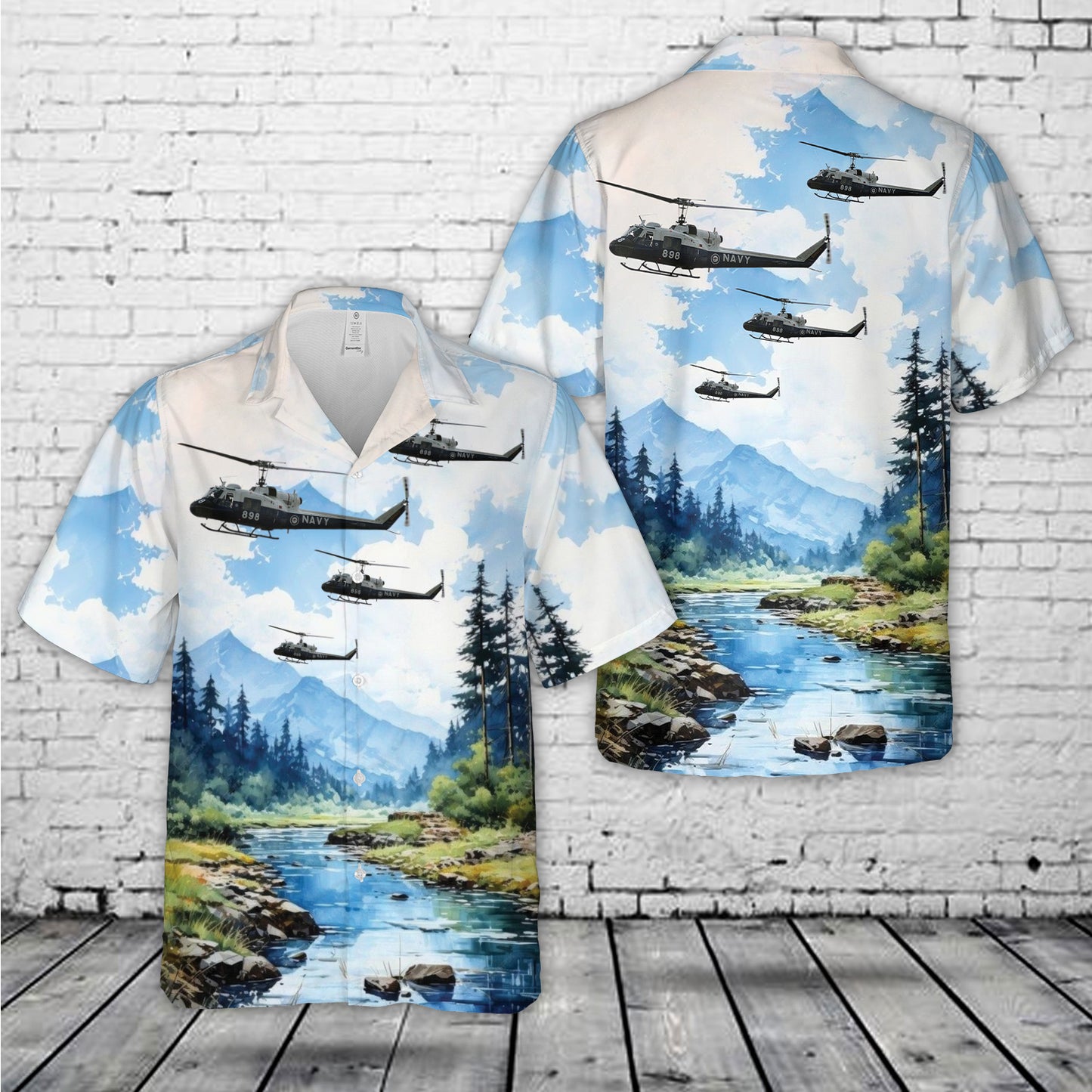 898 Royal Australian Navy UH-1B Huey Hawaiian Shirt