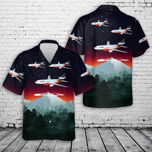 910 Tanker Douglas DC-10 (N522AX-912) forest fire fighting water dropping aircraft Hawaiian Shirt