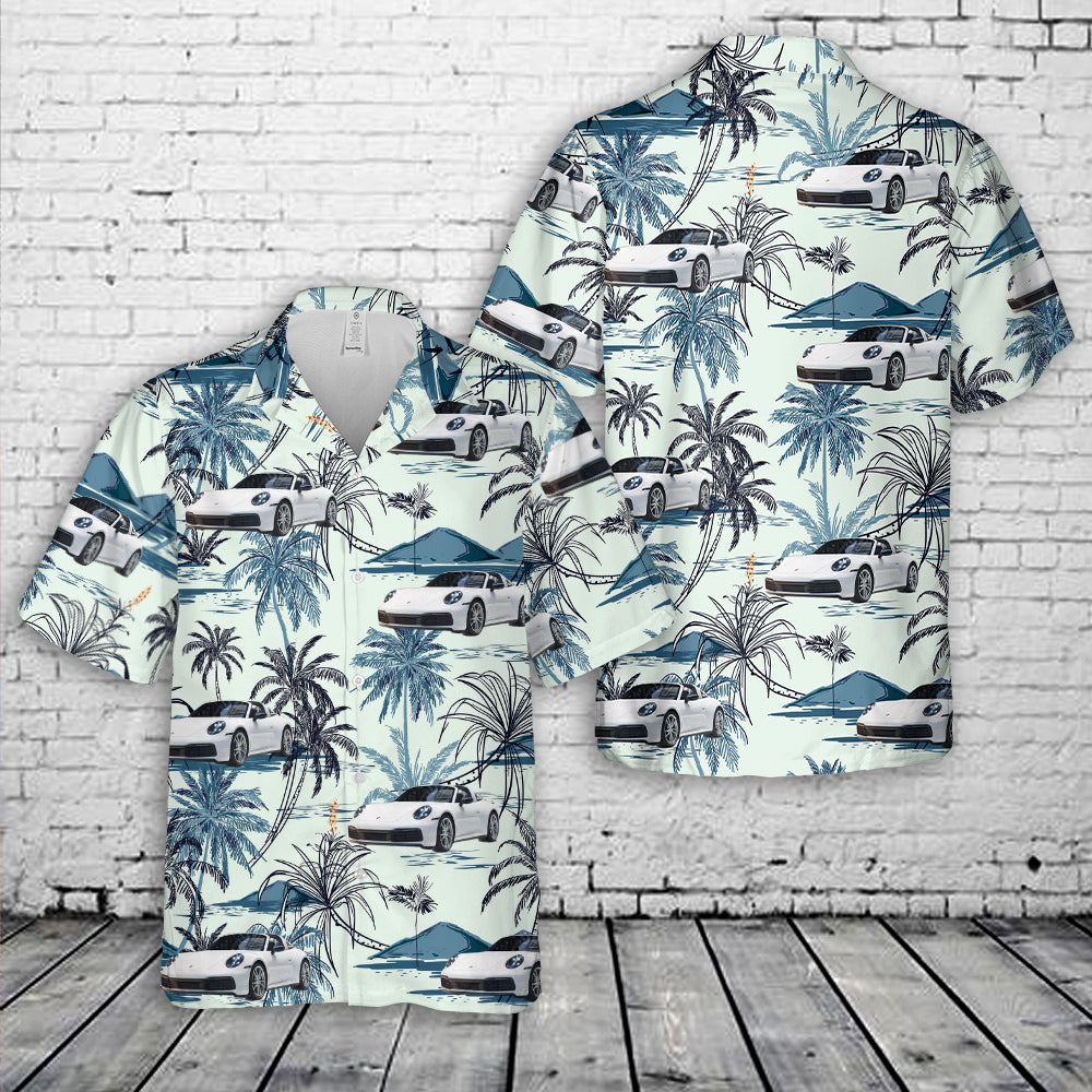 911 Targa White Hawaiian Shirt