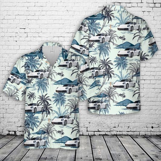 911 Targa White Hawaiian Shirt