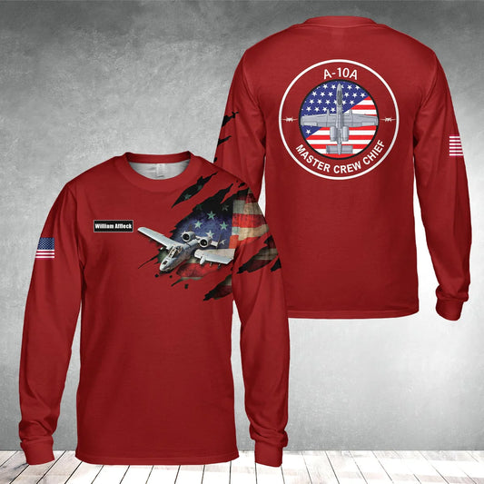 Custom Name A-10 Long Sleeve Shirt