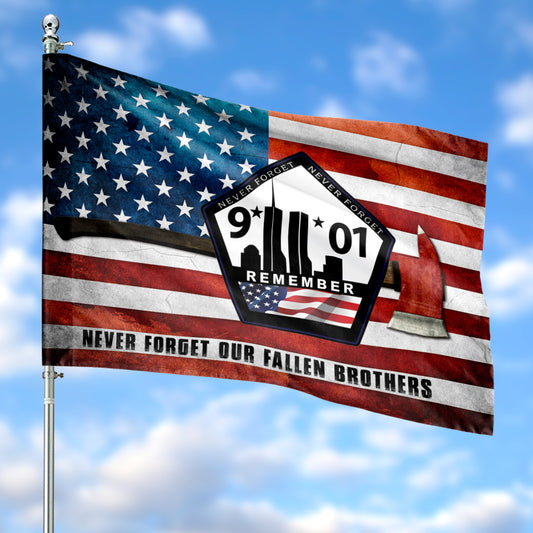 9/11 Remember Axe House Flag