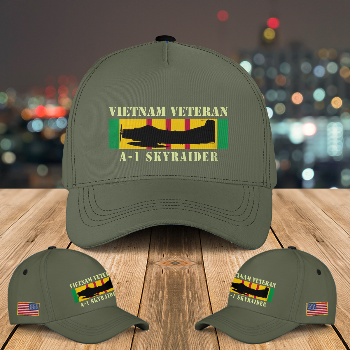 A-1 SKYRAIDER Vietnam Veteran Baseball Cap