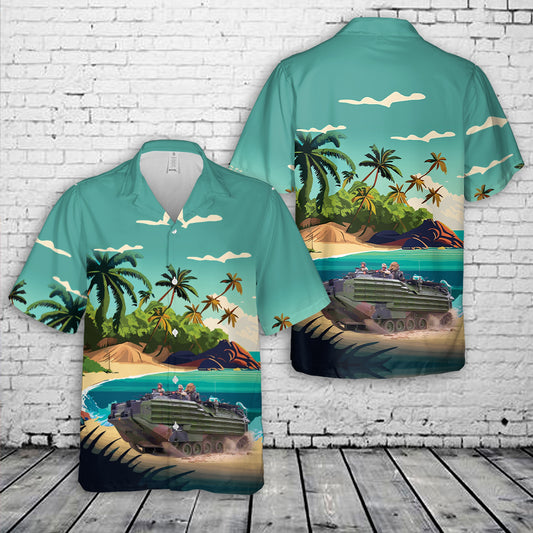 AAV-7A1 Assault Amphibious Vehicles Beach Landing Hawaiian Shirt