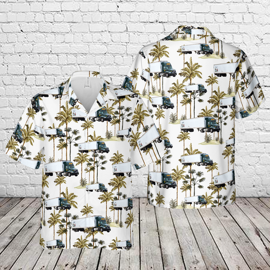 ABF Freight Mack Pinnacle with a Long Box Hawaiian Shirt