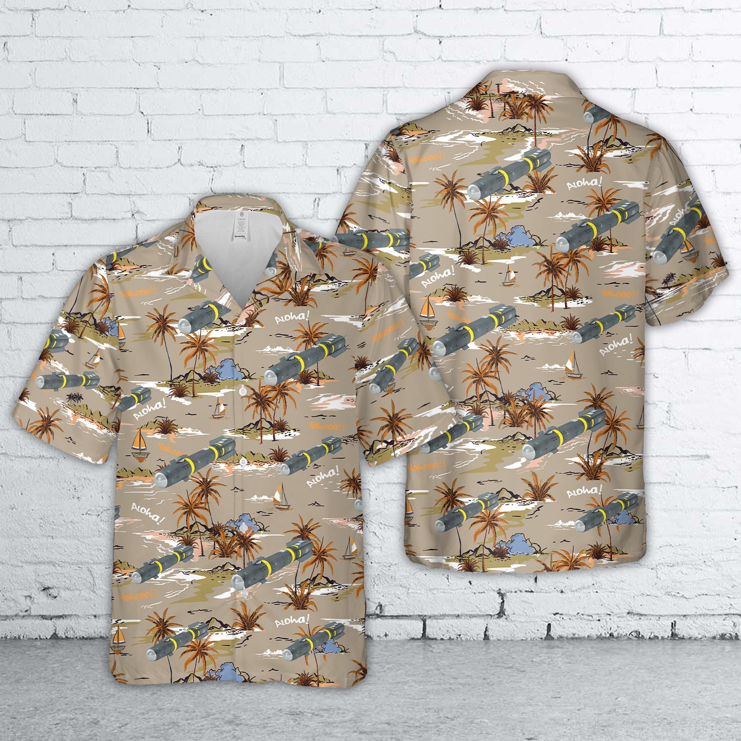 AGM-114 Hellfire Missile Hawaiian Shirt