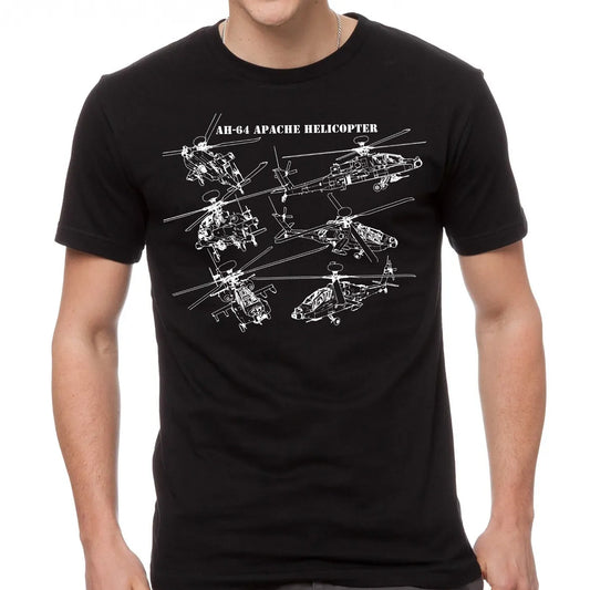 AH-64 Apache Helicopter Classic Unisex T-Shirt Gildan 5000 (Made In US)
