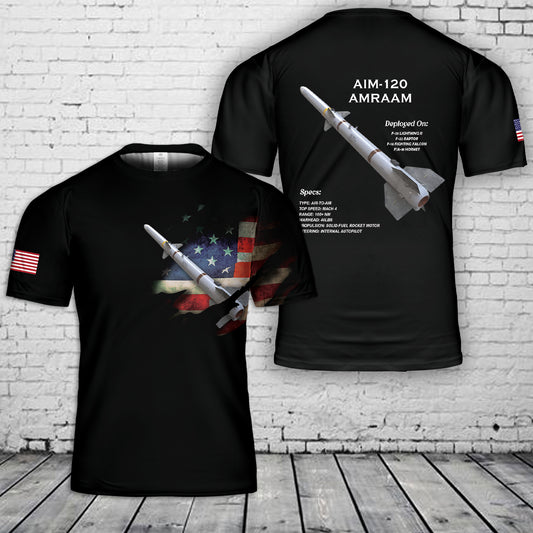AIM-120 AMRAAM 3D T-Shirt