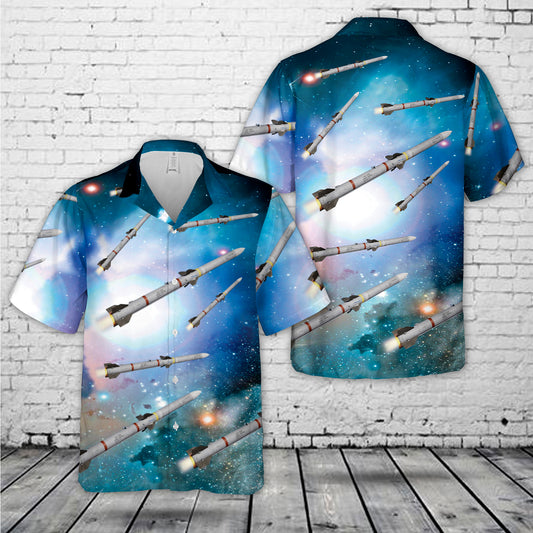 AIM-120 AMRAAM air to air missile Hawaiian Shirt