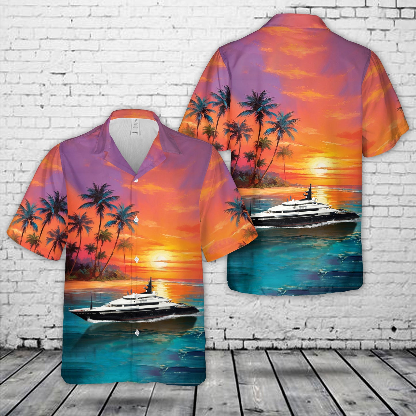 ALFA NERO Yacht Hawaiian Shirt
