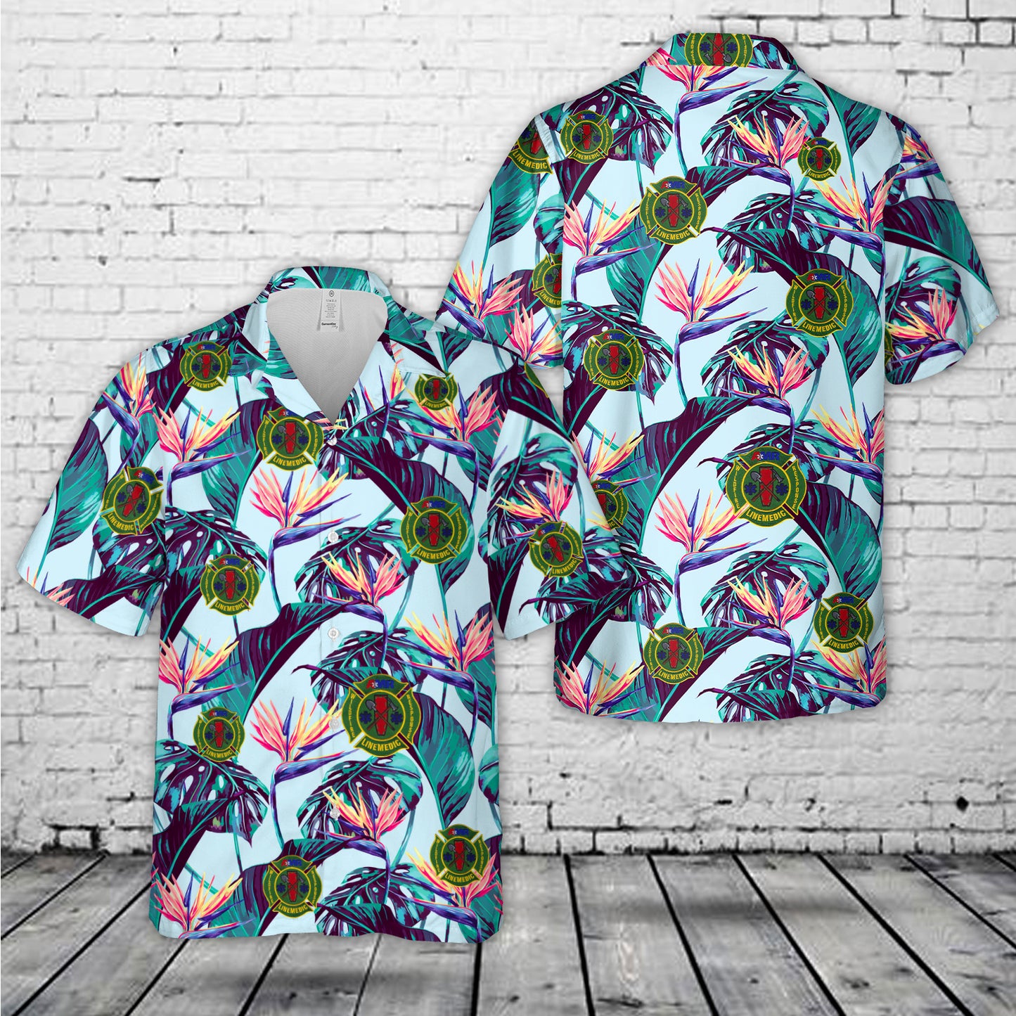 AMR Wildfire Medical Team Patch Hawaiian Shirt