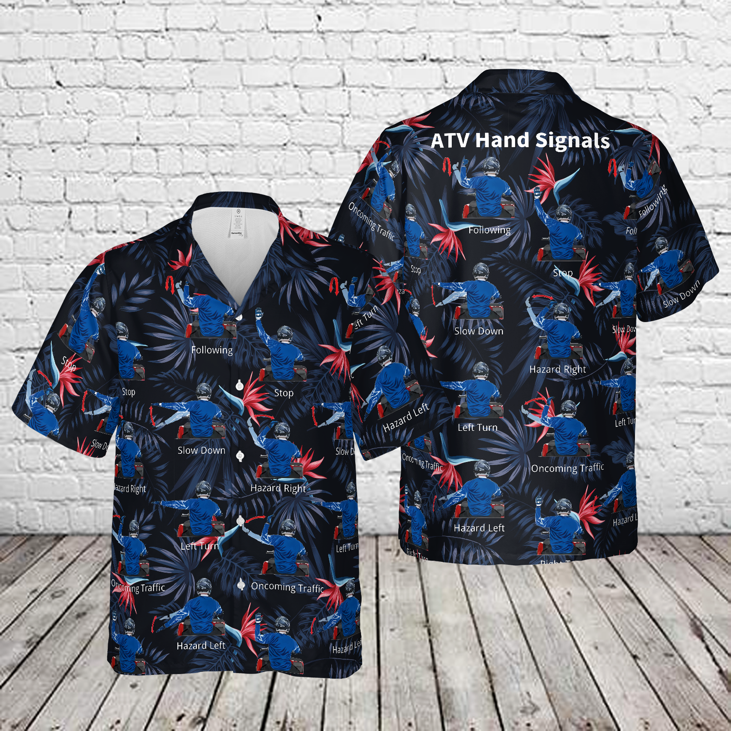 Signalsuk Merch ATV Hand Signals Hawaiian Shirt – Merch Gears