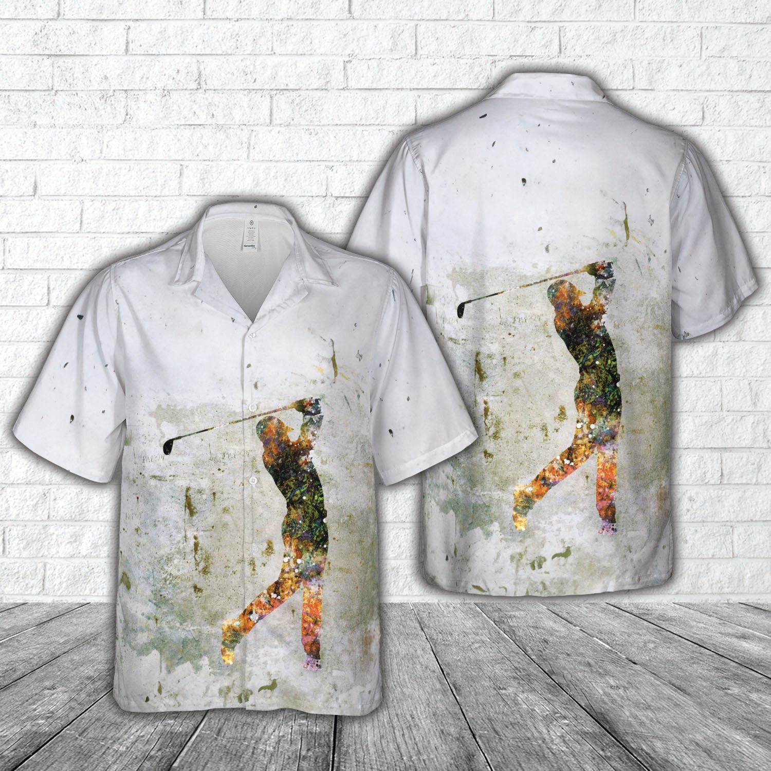 Abstract Golf Player Hawaiian Shirt