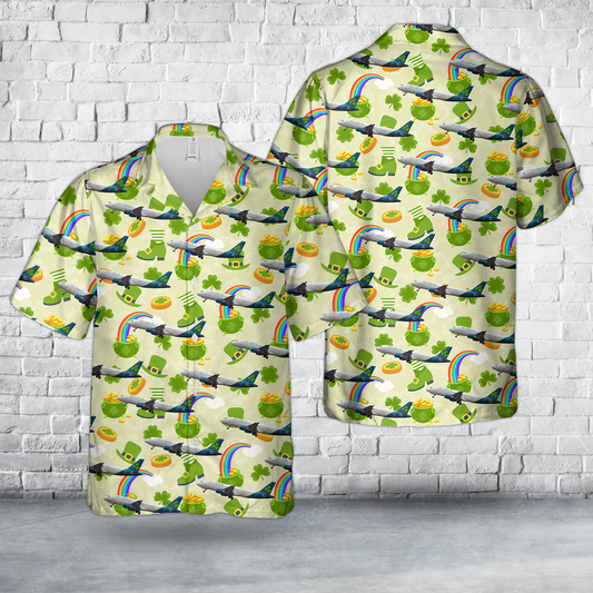 Aer Lingus "St Caimin" Airbus A320-214 EI-DVN, St Patrick's Day Hawaiian Shirt