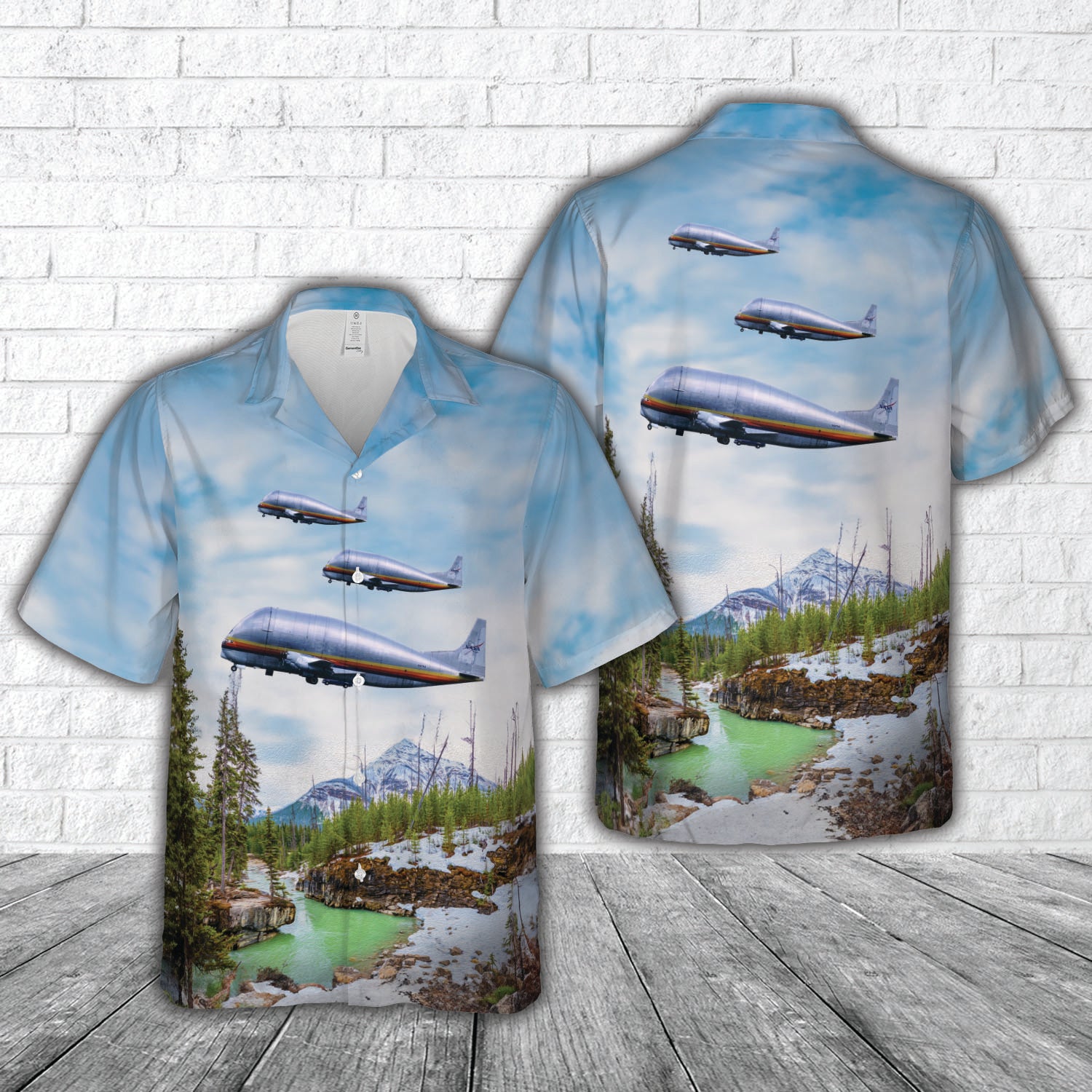 Aero Spacelines B-377 SG Super Guppy Hawaiian Shirt