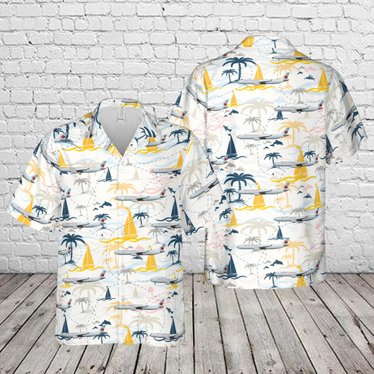 Air Canada Airbus A330-343 Toothpaste Livery Hawaiian Shirt