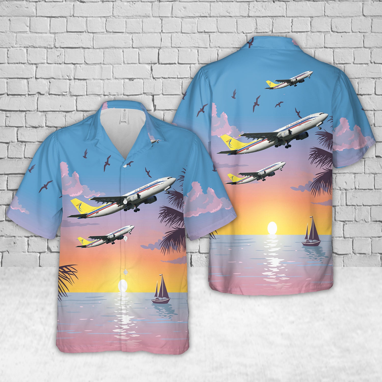 Air Paradise International Airbus A300B4-622R Hawaiian Shirt