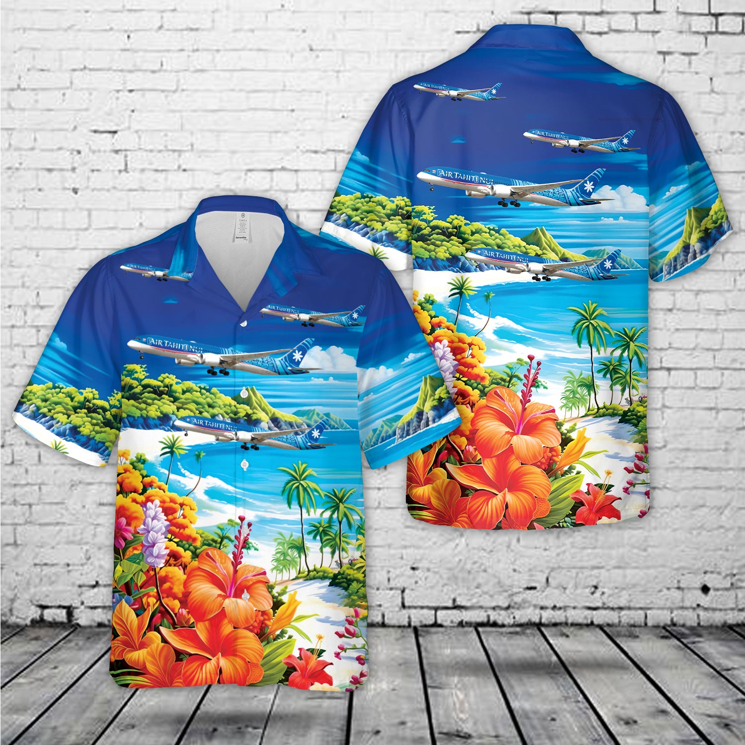 Air Tahiti Nui Boeing 787-9 Hawaiian Shirt