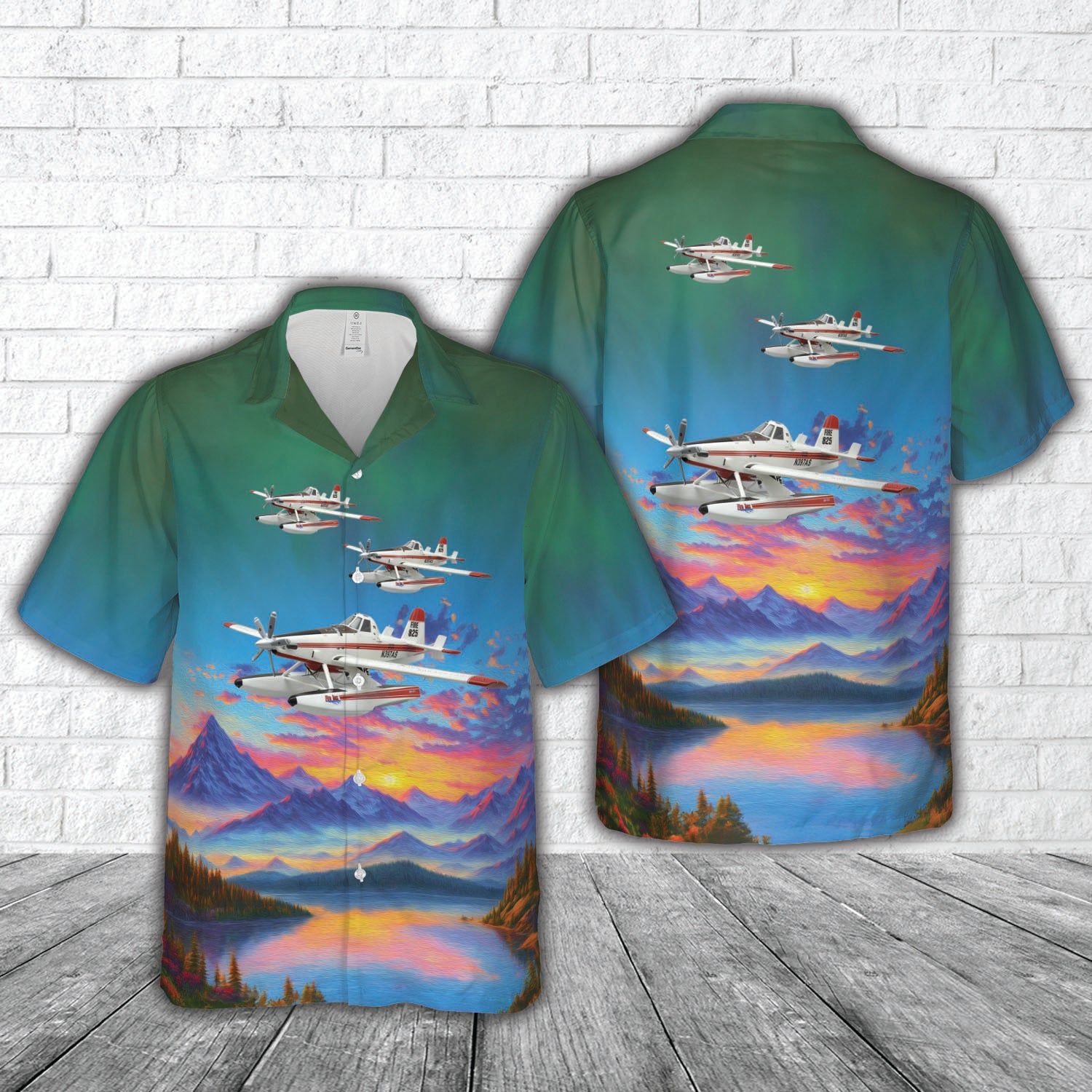 Air Tractor AT-802 Fire Boss Hawaiian Shirt