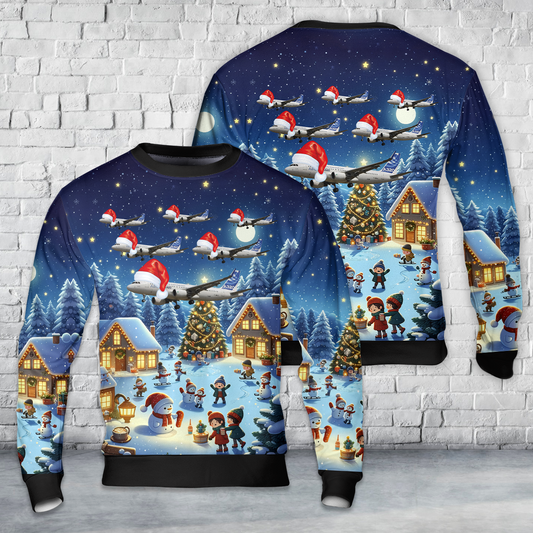 Airbus A320 Family Christmas AOP Sweater