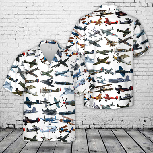 Aircraft Planes Hawaiian Shirt