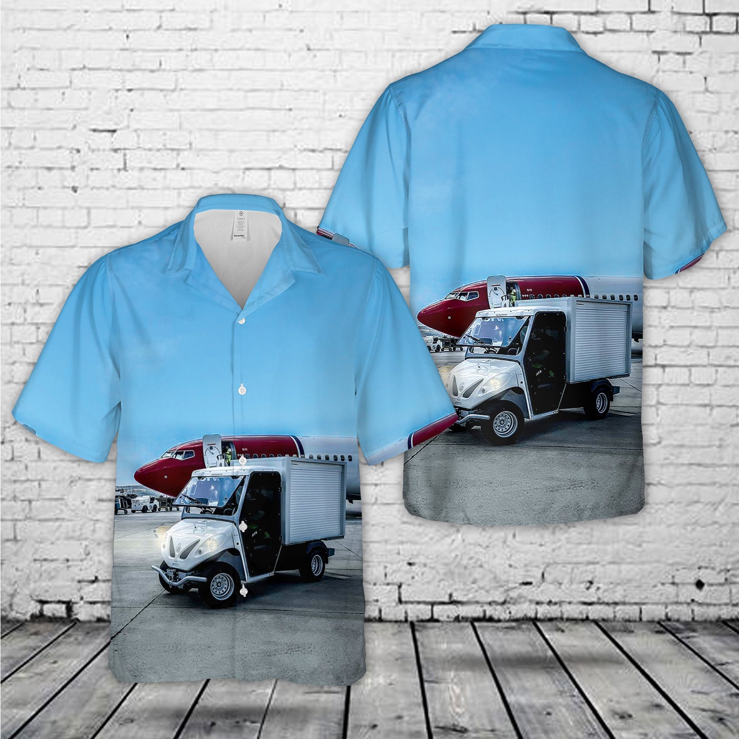 Airport Luggage transport truck Hawaiian Shirt