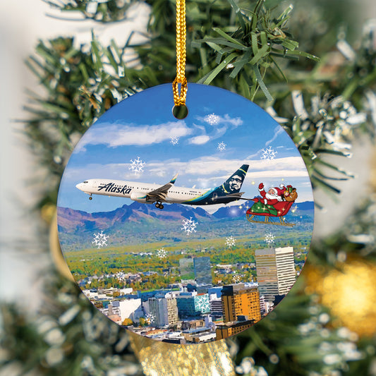 Alaska Airlines Boeing 737-900ER Ceramic Ornament