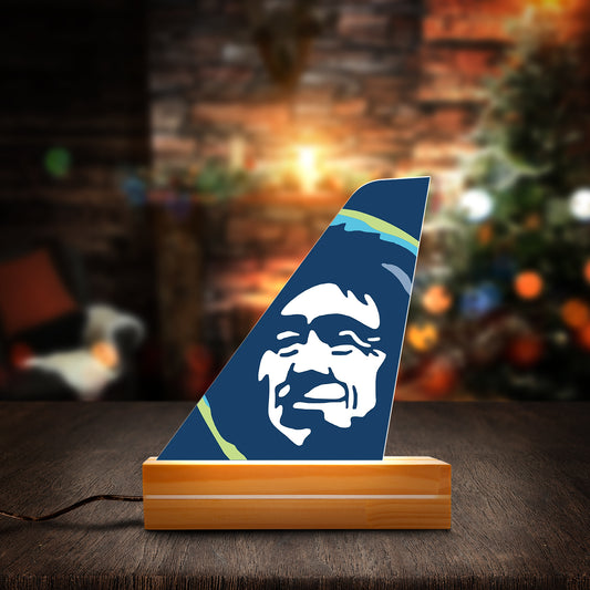 Alaska Airlines Tail Custom Shape Tail Photo Night Light