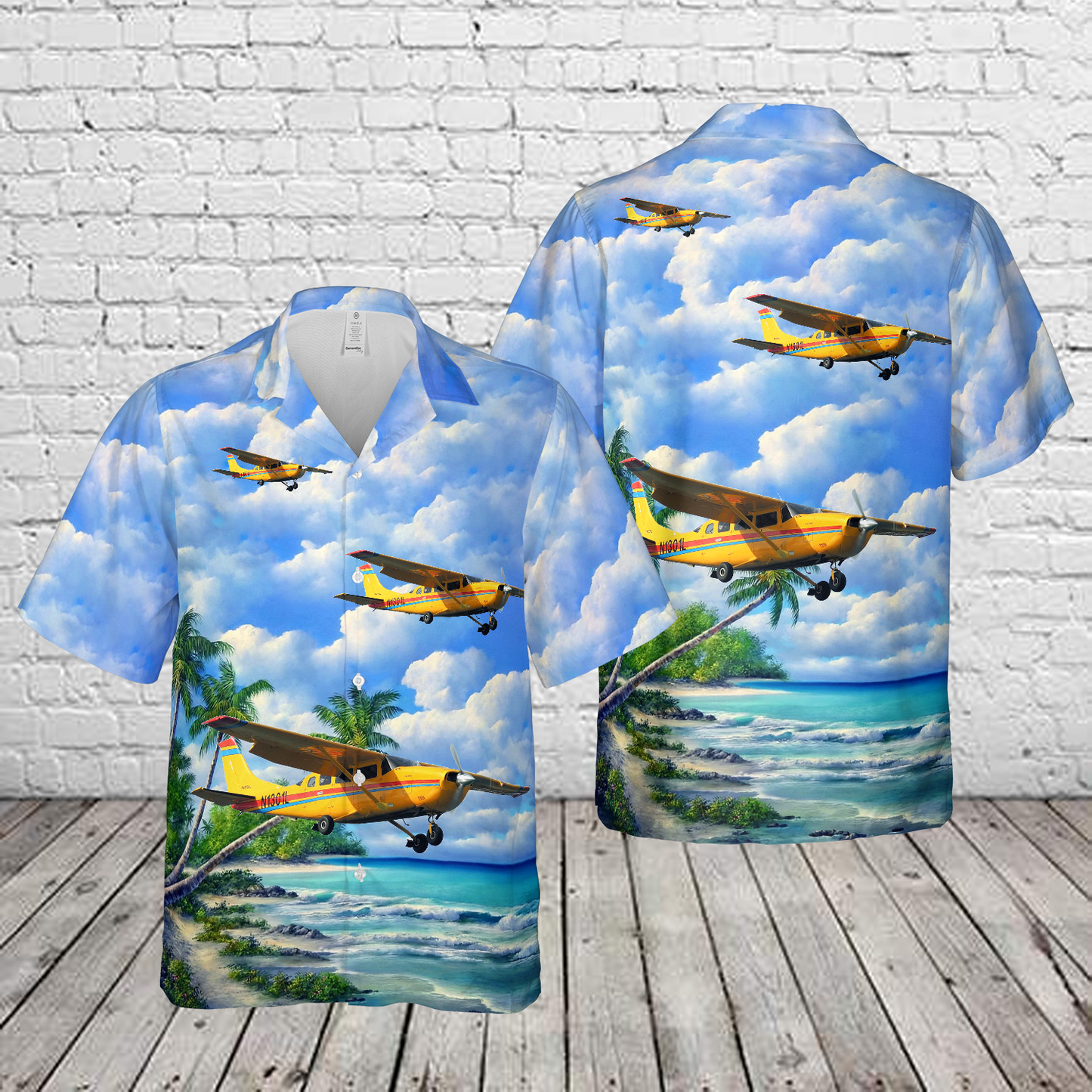 Alaska Seaplanes Cessna T207A Stationair Hawaiian Shirt