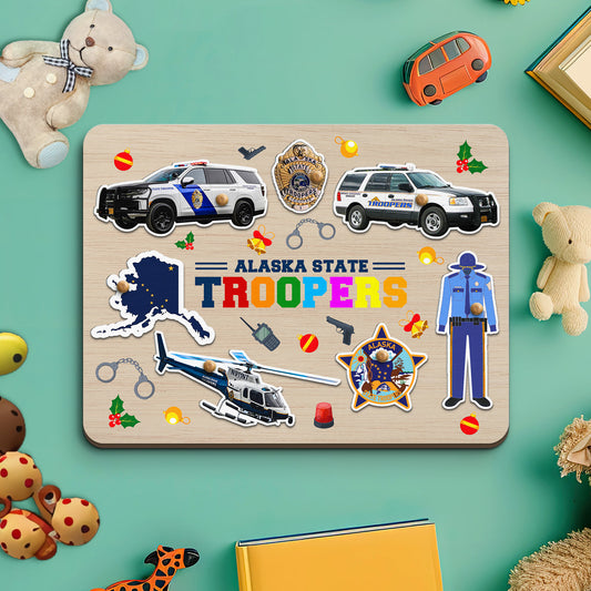 Alaska State Troopers Wooden Puzzle Board