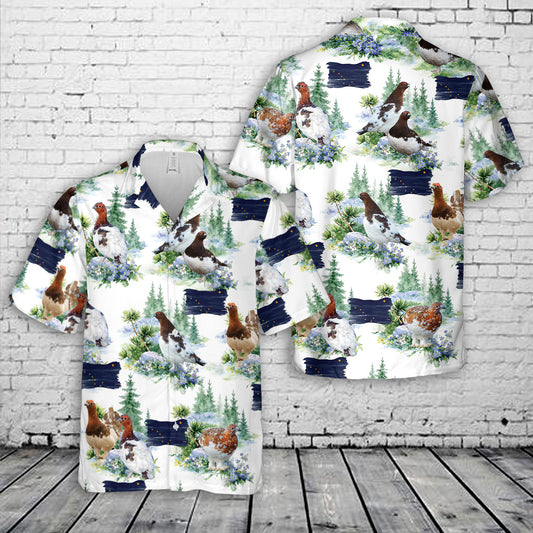 Alaska Willow Ptarmigan Hawaiian Shirt