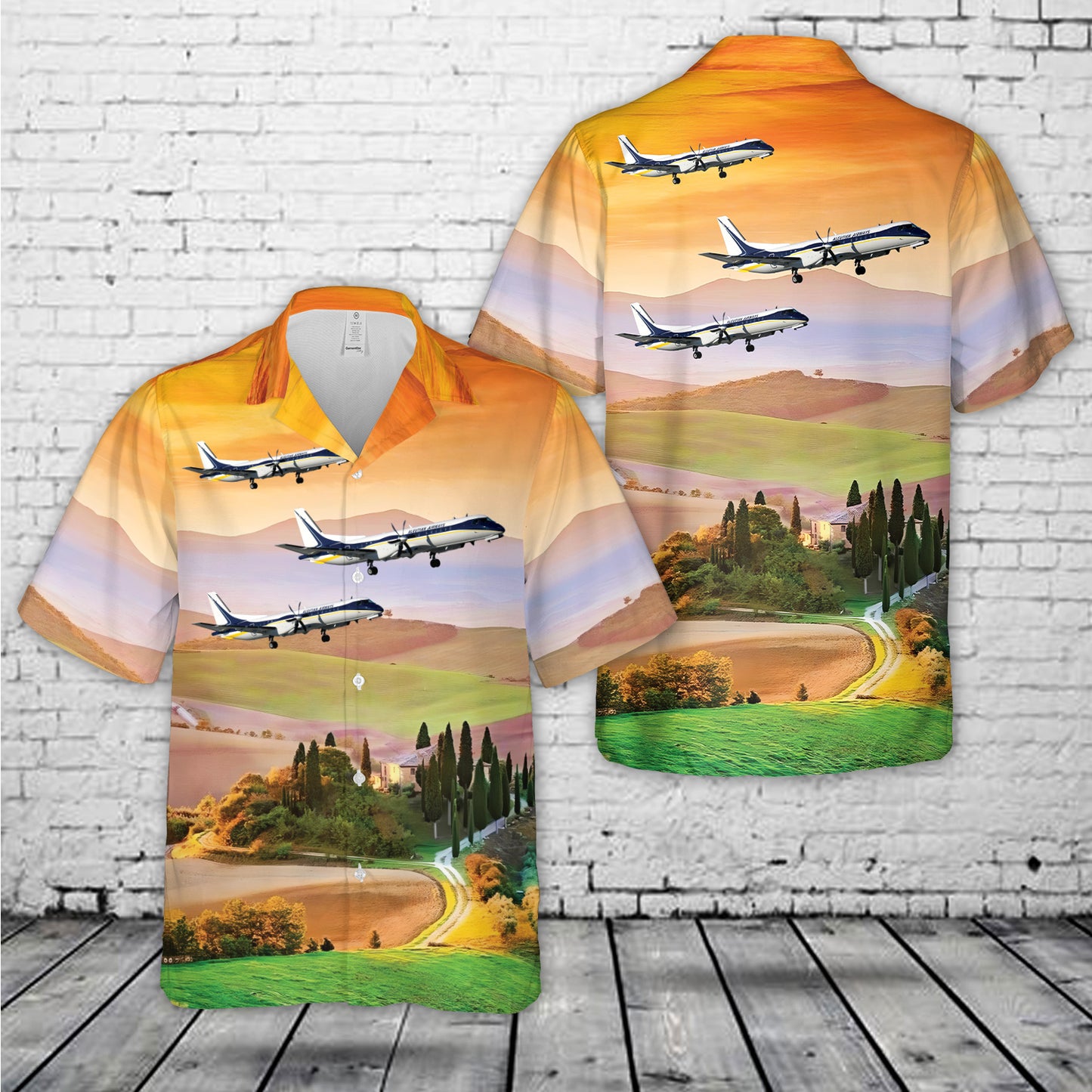 Aleutian Airways Saab 2000 Hawaiian Shirt