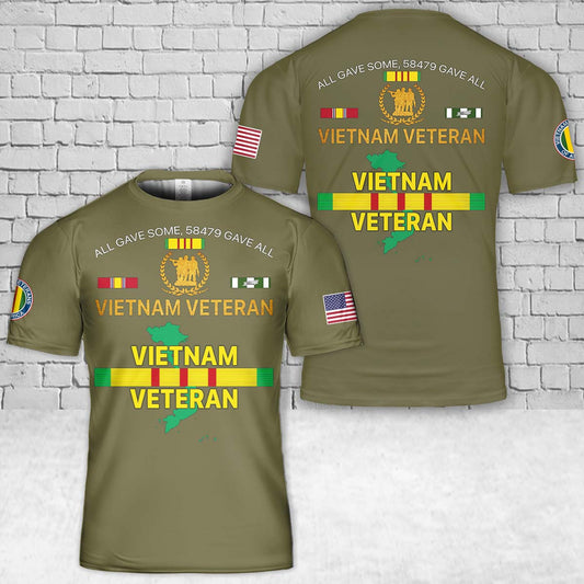 All Gave Some 58479 Gave All Vietnam Veteran T-Shirt 3D