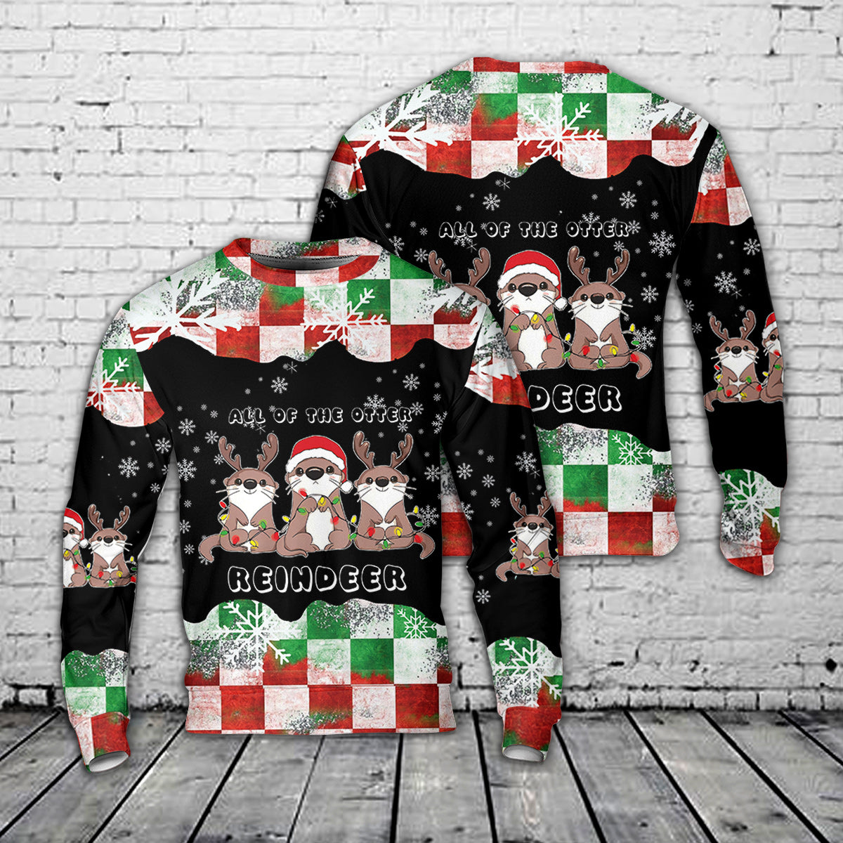 All Of The Otter Reindeer Christmas Sweater